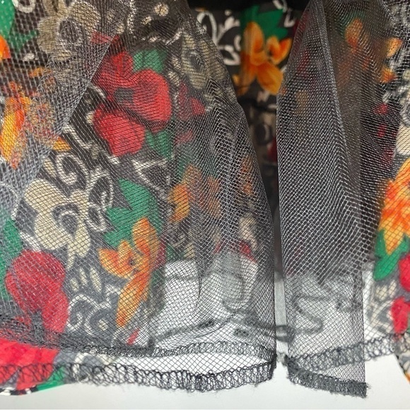 NU MODE Vintage Pin Up Style Floral Off The Shoulder Collar Dress Size 9/10 - Picture 11 of 15